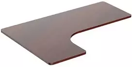 Powerton 19 ERGO EDGE TOP kampinis stalviršis 160x110-60x2,5 cm, riešuto spalvos