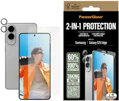 Panzer Glass Apsauginis rinkinys PanzerGlass Hoops+UWF 2in1 apsauginis stiklas+Kameros lešio apsauga skirta Samsung Galaxy S25 Edge