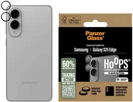 Panzer Glass Apsauginis stiklas Camera Lens Protector PanzerGlass Hoops skirtas Samsung Galaxy S25 Edge Transparent