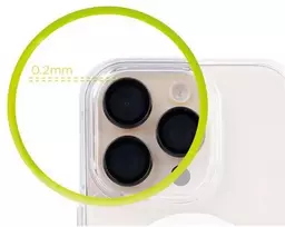 Mobile Origin „Easy“ objektyvo apsaugos, juodos – „iPhone 16e“