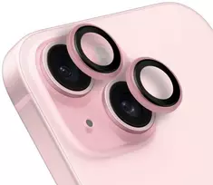 OBAL:ME lešio apsauga skirta Apple iPhone 15/15 Plus rožinės spalvos