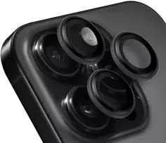 OBAL:ME objektyvo apsauga, skirta iPhone 15 Pro/15 Pro Max, juodos spalvos Titanium