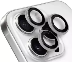 OBAL:ME lešio apsauga skirta Apple iPhone 16 Pro/16 Pro Max baltos spalvos Titanium