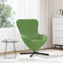 Fotelis Kiaušinio formos krėslas Šviesiai žalia 63 x 73 x 90 cm Aksomas