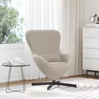 Fotelis Kiaušinio formos krėslas Šviesiai pilka 63 x 73 x 90 cm audinys