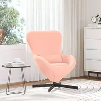 Fotelis Kiaušinio formos krėslas Rožinė 63 x 73 x 90 cm audinys