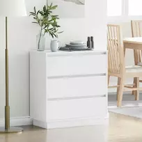 Šalia lovos spintelė Balta 71 x 34.5 x 75 cm Apdirbta mediena