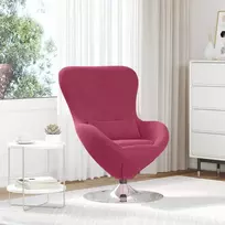 Fotelis Kiaušinio formos krėslas Vyno raudona Aksomas