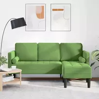 Sofa Sofos komplektas su pagalve Šviesiai žalia Poliesteris