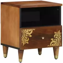 Šalia lovos spintelė 2 pcs Medus ruda 40 x 33 x 46 cm