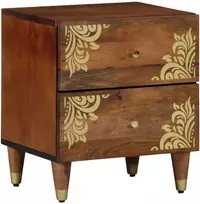 Šalia lovos spintelė 2 pcs Medus ruda 40 x 33 x 46 cm