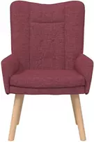 Fotelis krėslas Vyno raudona 63 x 67 x 94 cm Audinys ir fanera