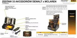 dewalt mclaren komplektas bitów toughcase+ 33el.