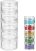 Oem Plastikinis indelis 10 ml - užsukamas indelis blizgučių dekoracijoms su varžteliais