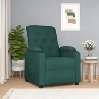Fotelis Atlošiamas krėslas, tamsiai žalios spalvos, audinys