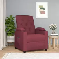 Fotelis Elektrinis atlošiamas krėslas, raudonojo vyno spalvos, audinys