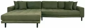 House Sofa, Lido Lounge, alyvinė žalia, juodi mediniai kojūnai