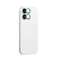 AmazingThing AR Aluminum 2 Lens Glass with Camera Lens Frame skirtas Apple iPhone 16 / 16 Plus – Žalias