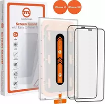 „Mobile Origin“ ekrano apsaugos iPhone 11 / XR su lengvai aplikuojamais lipdukais, 2 vnt. pakuotėje.