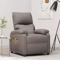 Fotelis Masažinis krėslas, taupe spalvos, audinys