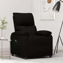 Fotelis Elektrinis atlošiamas krėslas, juodos spalvos, audinys