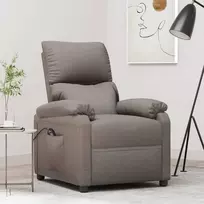Fotelis Elektrinis atlošiamas krėslas, taupe spalvos, audinys