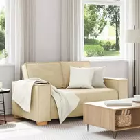 Dvivietė sofa, kreminės spalvos, 160x78x84 cm, audinys