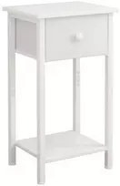 Rebiko Naktinis staliukas komoda lentyna balta miegamajam ir svetainei 38 cm