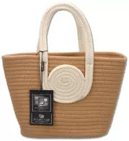 Moteriška šiaudinė paplūdimio rankinė BAD&BAGS, maža