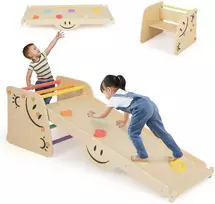 Promotions Medinis laipiojimo žaislas trikampis laipiotojas rinkinys, 53,3x48,3x44,5 cm, spalvotas