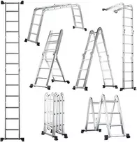 Promotions Sulankstoma kopėčia, 61x15x371 cm, sidabrinė