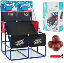 Promotions Vaikų arkadinis krepšinio žaidimo rinkinys, 90.2x90.2x139.7 cm, juoda mėlyna raudona
