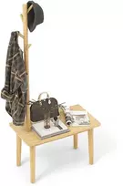 Promotions Šoninį staliuką su drabužių kabykla, 76,2x43,2x167,6 cm, natūrali