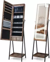 Promotions Papuošalų veidrodinė spintelė, 40,6x35,6x160 cm, Ruda