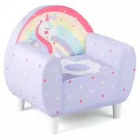 Sofa Promotions Vaikiškas fotelis, vienaragio dizainas, 55x41x54 cm, violetinis