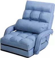 Promotions Sulankstoma grindų kėdė-sofa, 169x55 cm, mėlyna