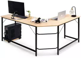 Promotions Kompiuterio stalas, L formos, 125x50x74,5 cm ir 168x50x74,5 cm, Rudas