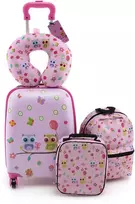 Kelioninis Promotions Vaikiškas lagaminų rinkinys, 38.1x30.5x73.7-81.3 cm, Rožinė