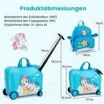Kelioninis Promotions Vaikiškų lagaminų rinkinys, 47x27x37 cm, geltonas