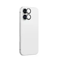 „AmazingThing AR“ aliuminio 2 objektyvų stiklas su kameros objektyvo rėmeliu, skirtas „iPhone 16 / 16 Plus“ - Juodas