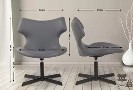 Fotelis Mville Šezlongas "Welland" odos imitacija