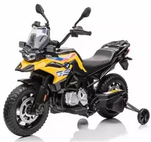 Megaleg BMW F850 GS EL motociklas vaikams 12V ličio jonų, geltonas