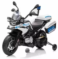 Megaleg BMW F850 GS EL policijos motociklas vaikams 12 V ličio jonų