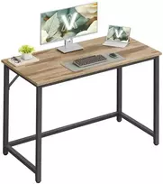 Songmics Vasagle Biuro stalas 100 x 50 x 76 cm kupranugario rudos-ryškiai juodos spalvos