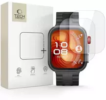„Tech-Protect Glass Fit+“ 2 grūdintų stiklų pakuotė, skirta „Huawei Watch Fit 4 Pro“ – skaidri