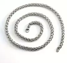 Titano plieno grandinėlė, 4 mm pločio, 60 cm ilgio