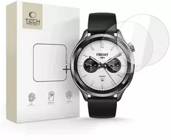 Tech-Protect Glass Fit+ 2-pack apsauginis stiklas skirtas Xiaomi Watch S4 – skaidrus