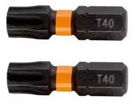 2 vnt. 1/4" smūginiai antgaliai, skirti TORX varžtams T40/25mm, Bahco [66IM/T40C-2P].