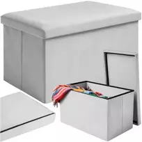 Pilkas aksominis pufas 60x30x30 cm Ruhhy 25994