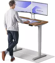 Elektrinis reguliuojamo aukščio stalas Desktronic HomePro Pilkas/Riešutmedis, 120x60cm, Dvigubas motoras, USB ir USB-C įkrovimo lizdai